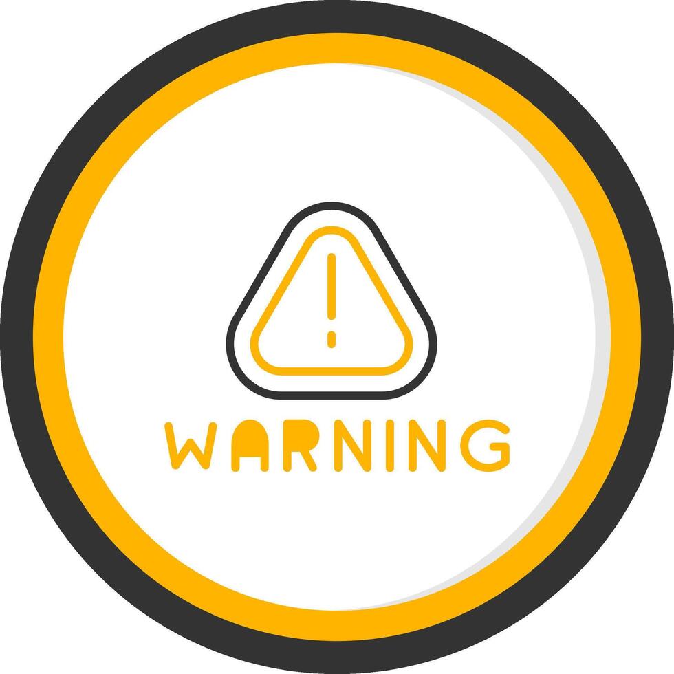 Warning Sign Notification Line Two Color Circle vector