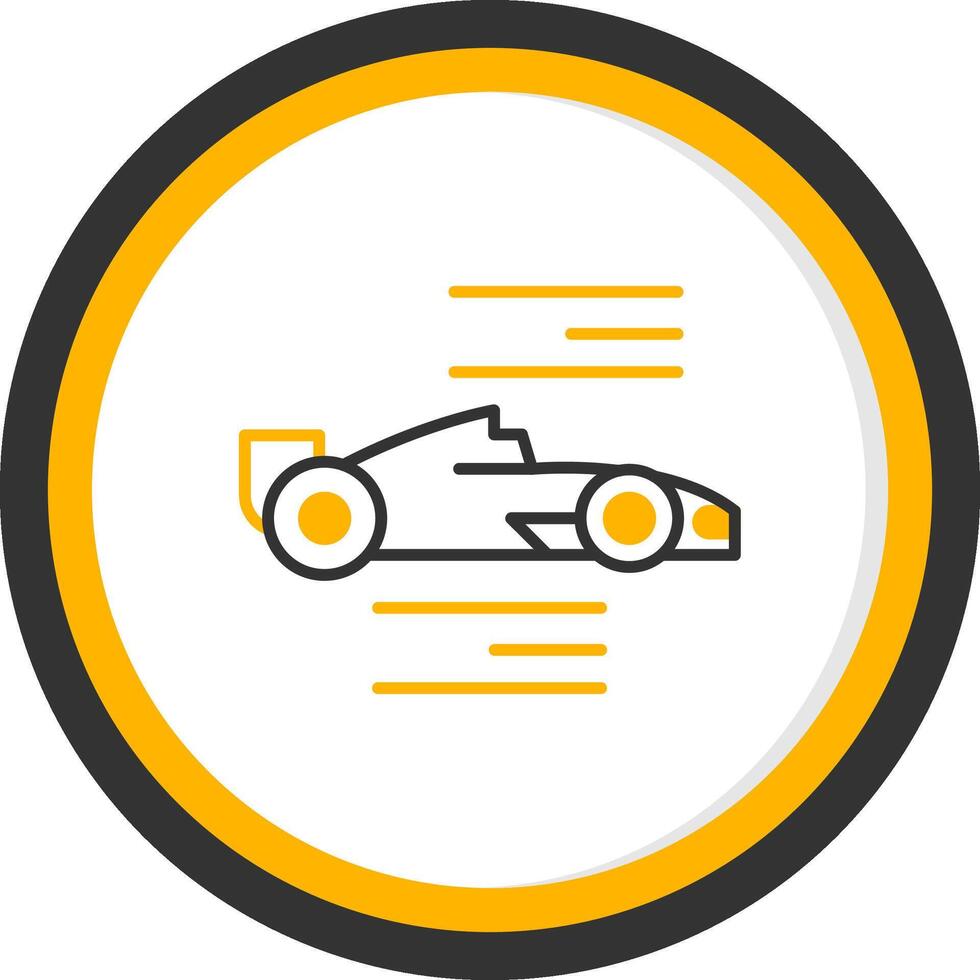 Race Condition Occurred Line Two Color Circle vector