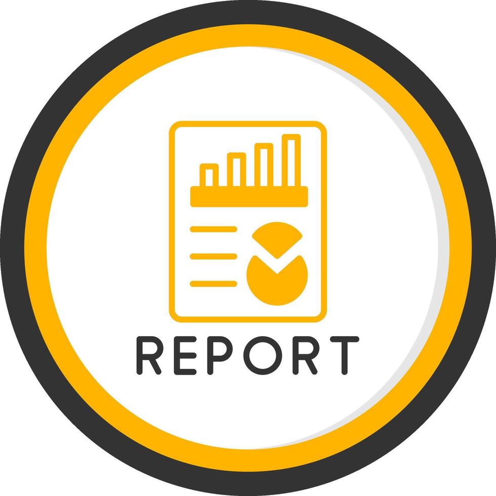 Executive Report Summary Line Two Color Circle vector