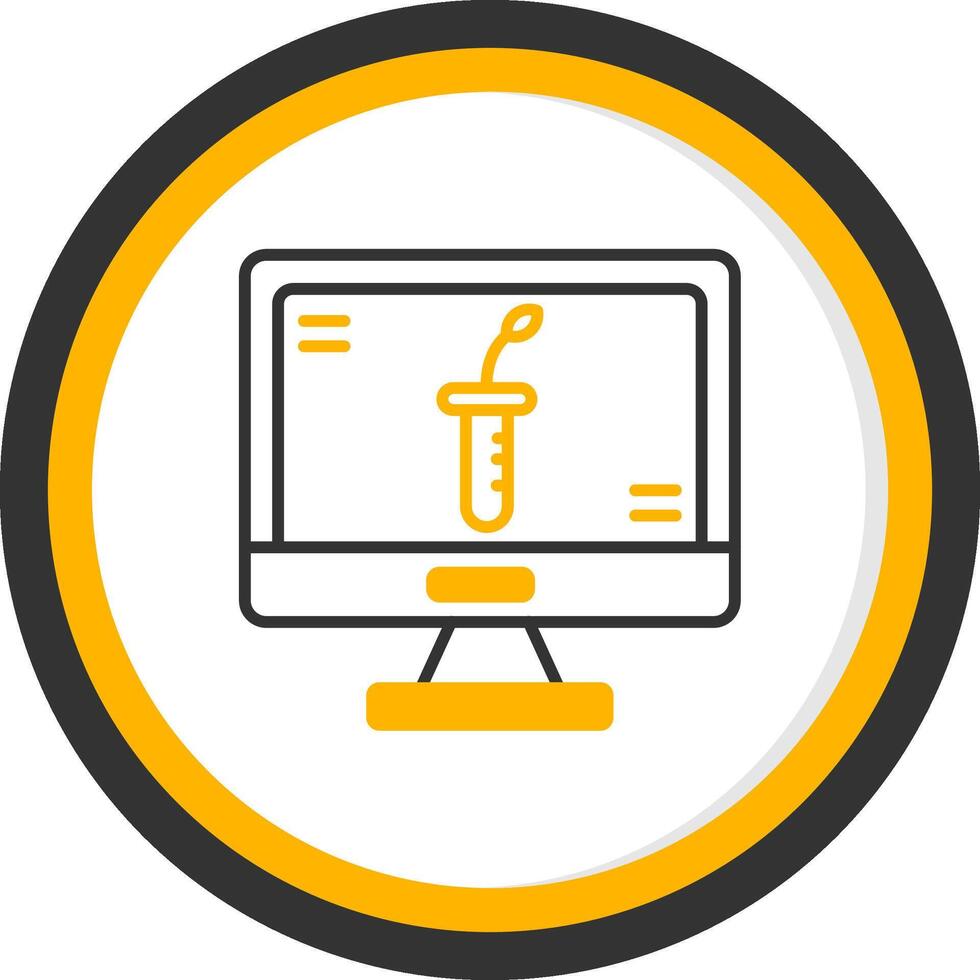 pruebas servidor símbolo línea dos color circulo vector