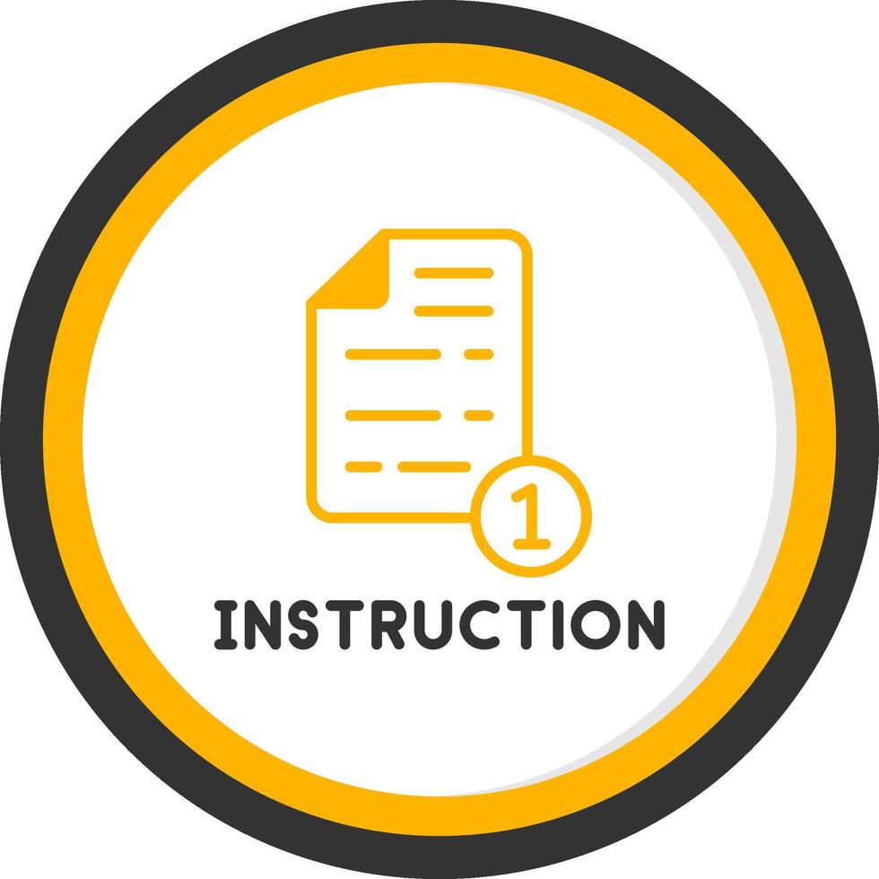 Step by Step Instructions Line Two Color Circle vector