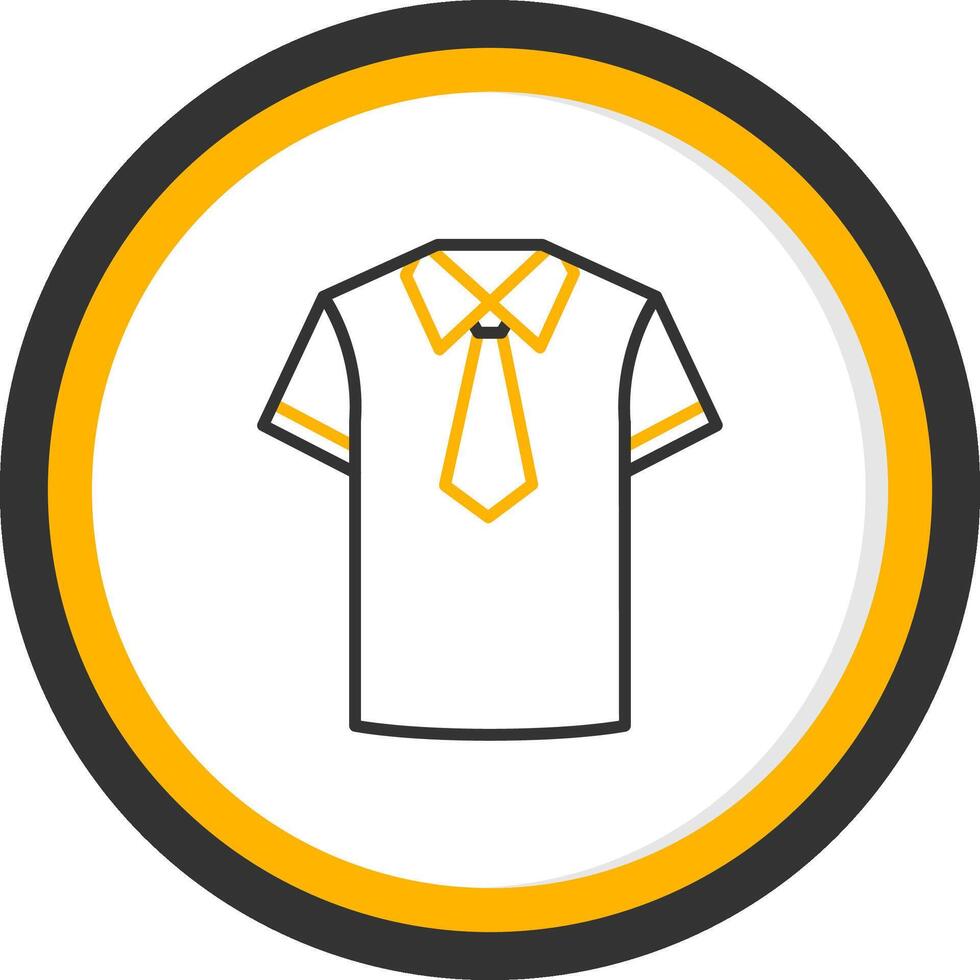 Standard School Uniform Line Two Color Circle vector