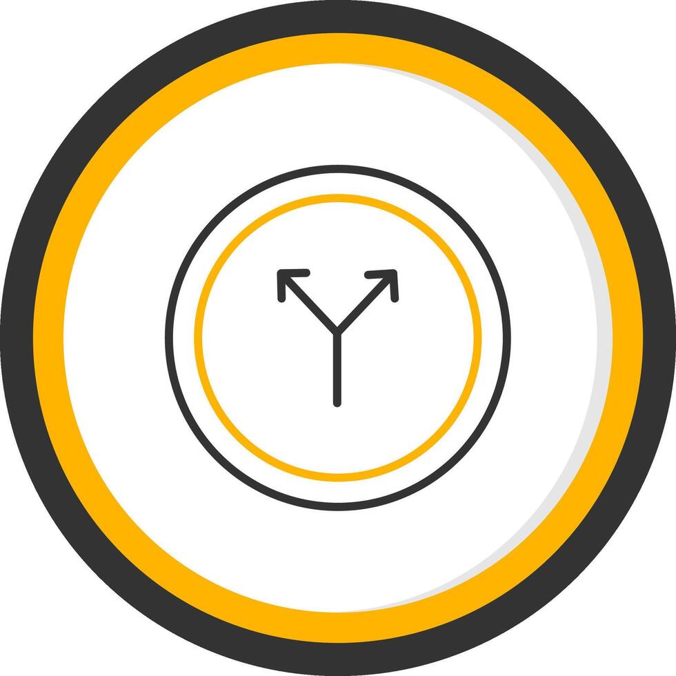 Directional Arrow Wayfinding Line Two Color Circle vector