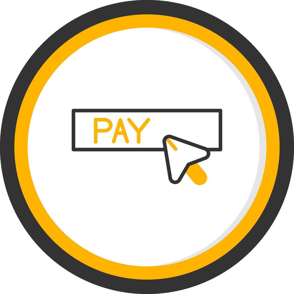 Pay with Card Line Two Color Circle vector