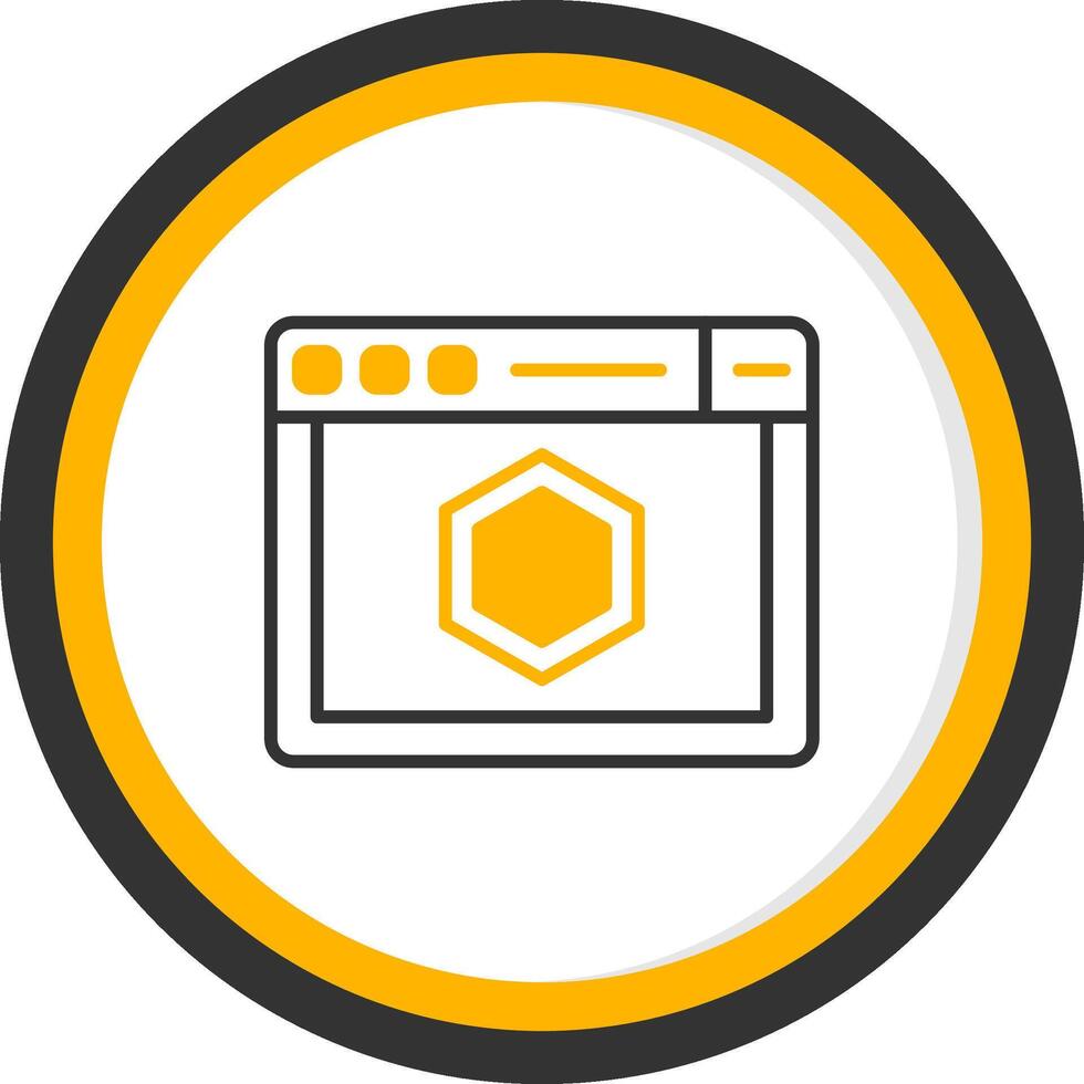 ESLint JavaScript Linter Line Two Color Circle vector