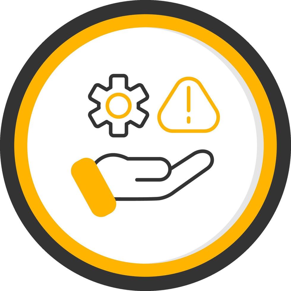Risk Assessment Report Line Two Color Circle vector