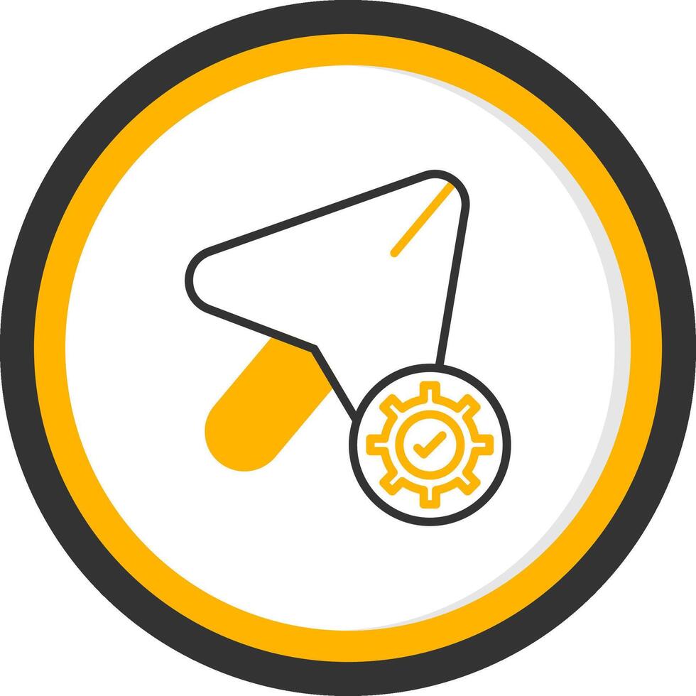 actualizar aplicación versión línea dos color circulo vector