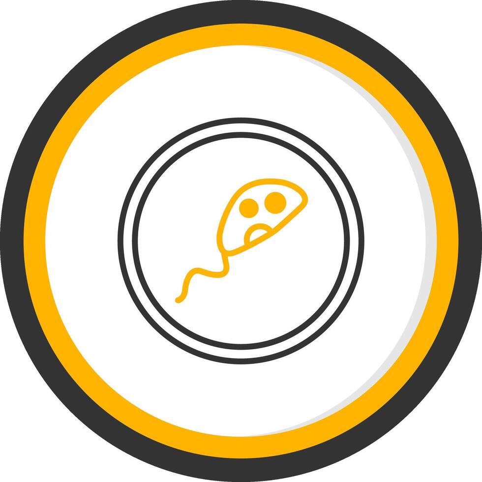 Vibrio parahaemolyticus Shellfish Poisoning Agent Line Two Color Circle vector