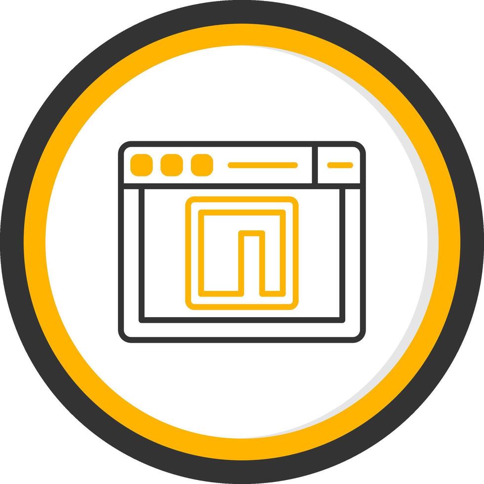 NPM Package Manager Icon Line Two Color Circle vector