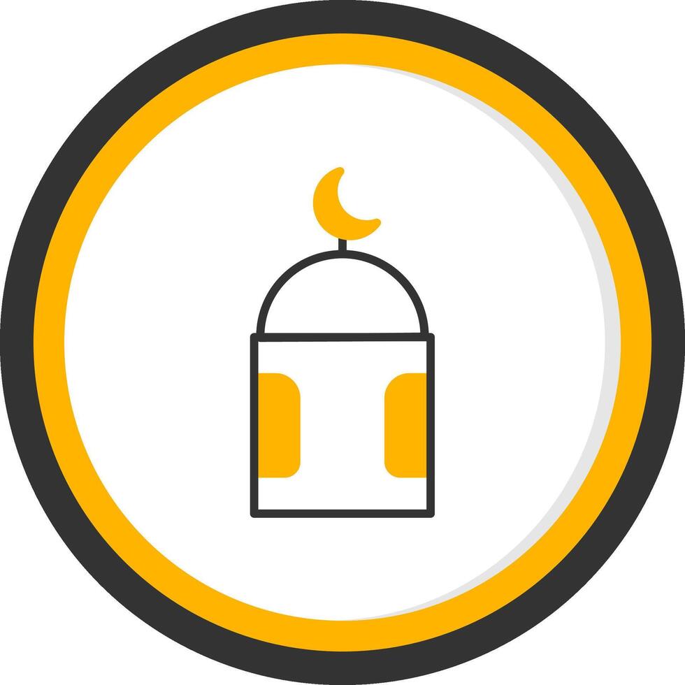 Quiet Prayer Room Facility Line Two Color Circle vector