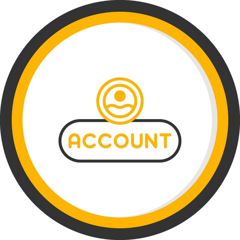 Manage Account Button Line Two Color Circle vector