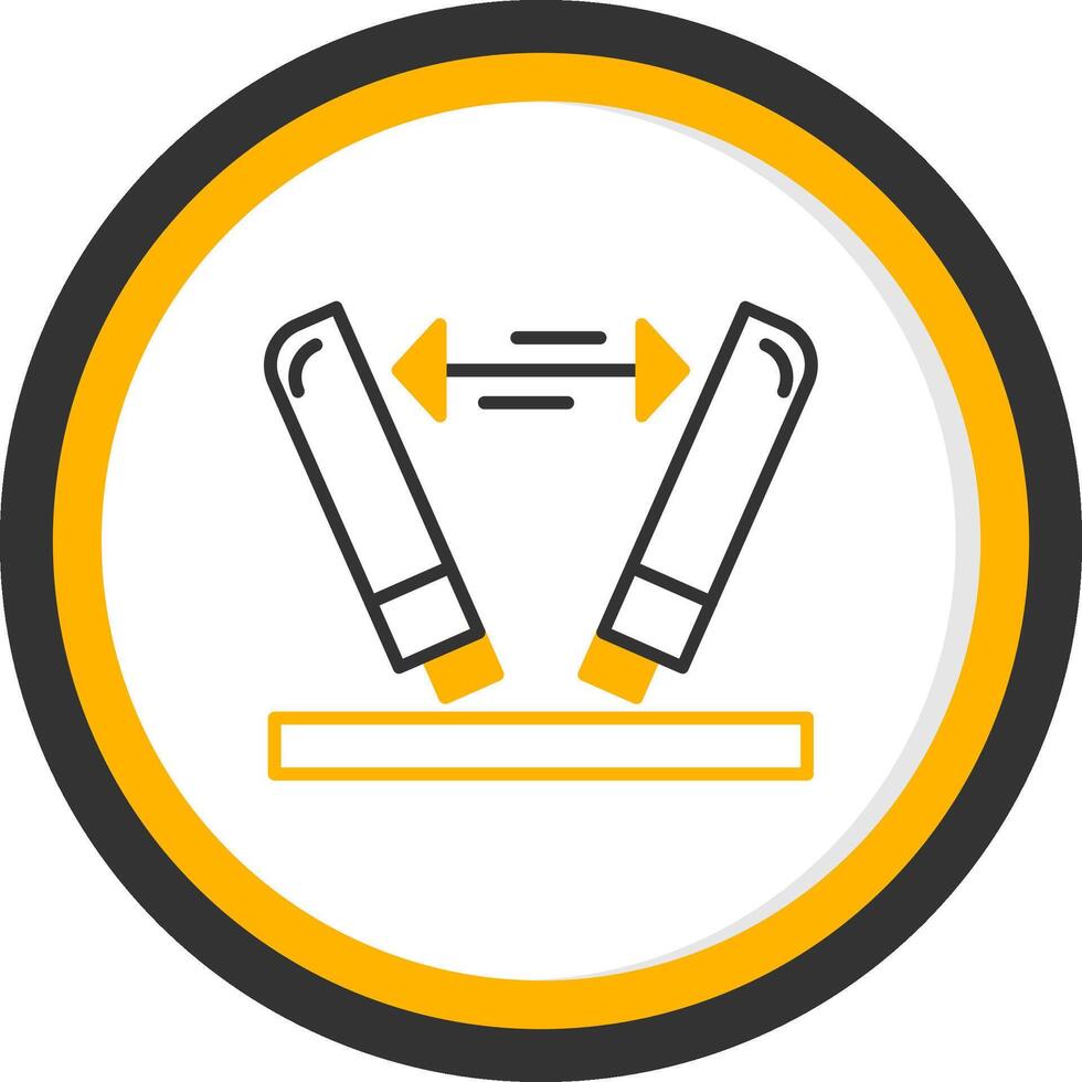 Payload Too Large Error Line Two Color Circle vector