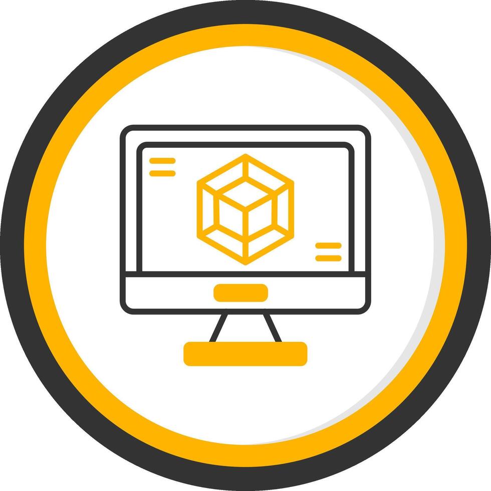Webpack Module Bundler Icon Line Two Color Circle vector