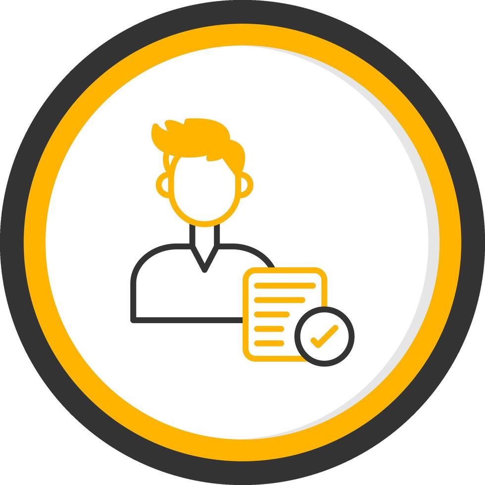 Approve Submitted Form Line Two Color Circle vector