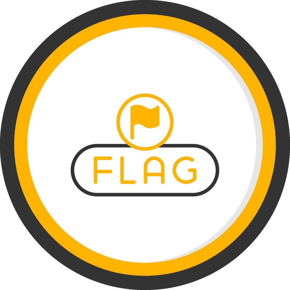 Report Content Button Line Two Color Circle vector