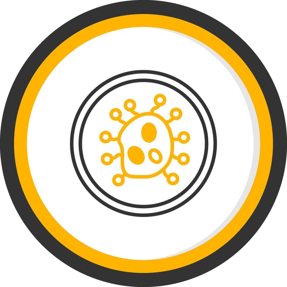 Mycobacterium kansasii Lung Disease Agent Line Two Color Circle vector