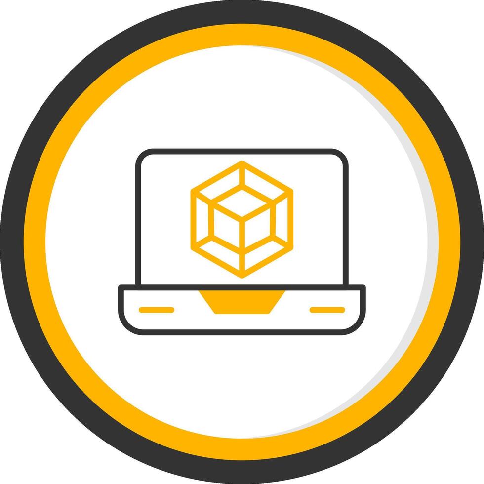 JavaScript Module Bundler Line Two Color Circle vector