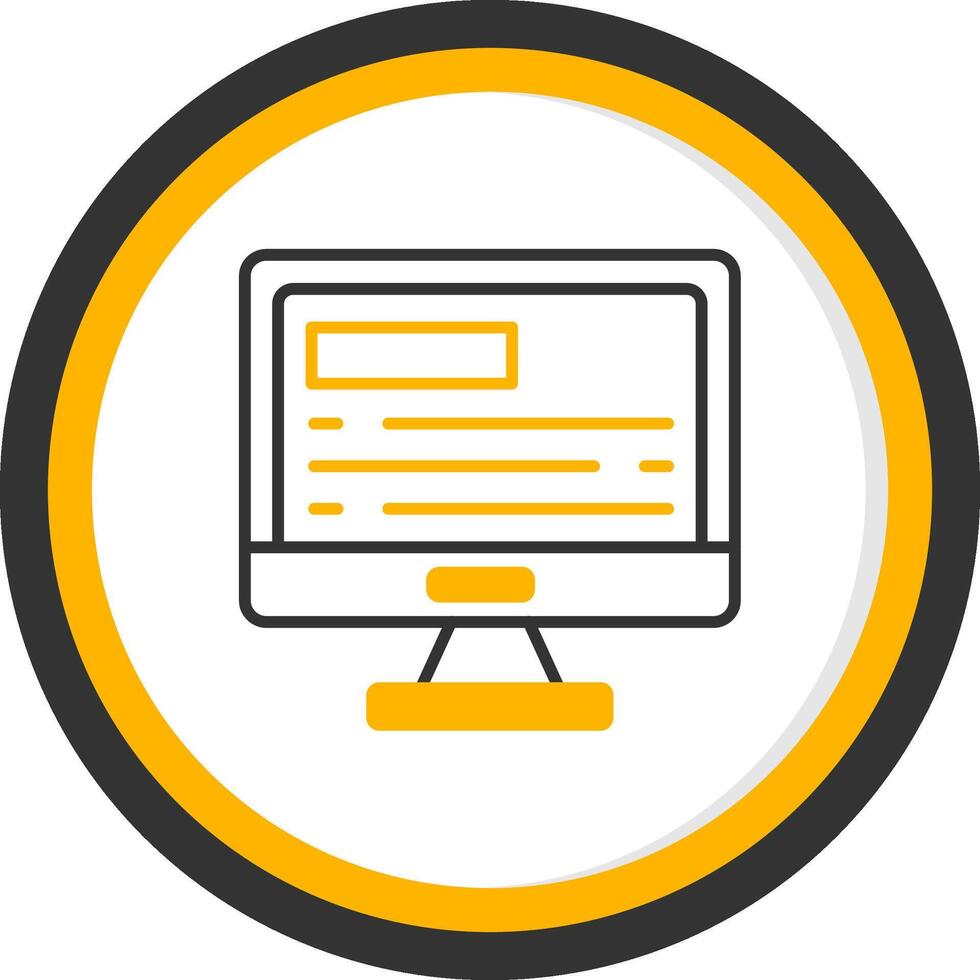 Responsive Design Layout Icon Line Two Color Circle vector