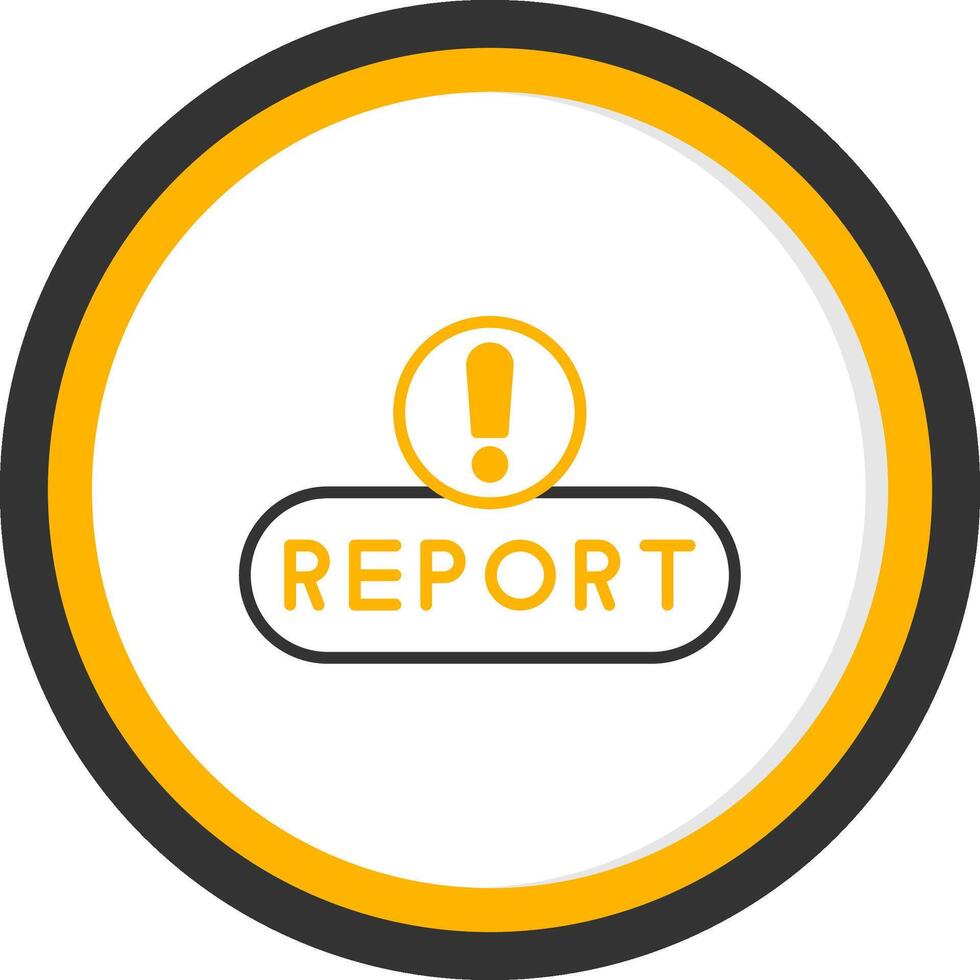 Report Issue Button Line Two Color Circle vector
