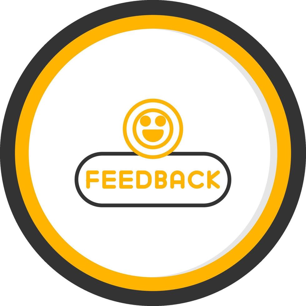 Send Feedback Button Line Two Color Circle vector