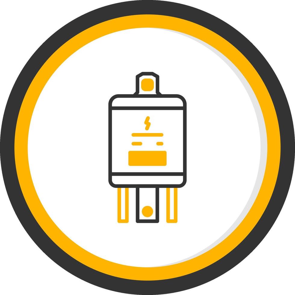 Electrical Circuit Relay Line Two Color Circle vector