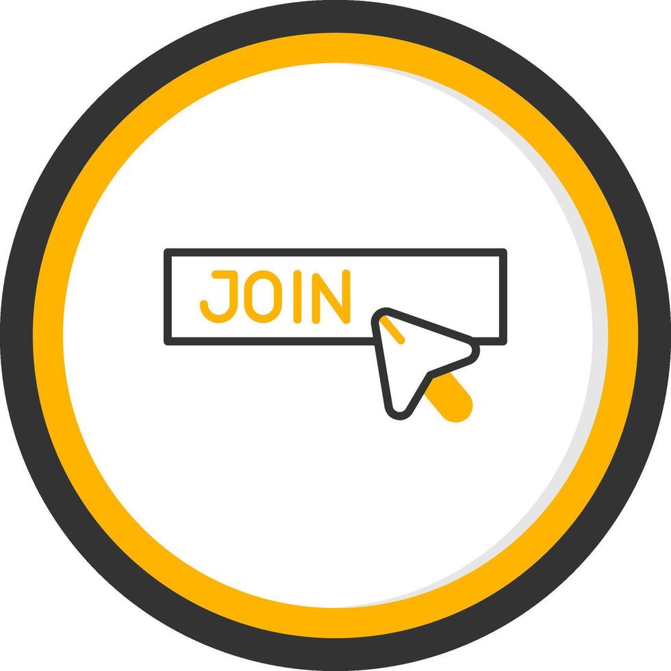 Join Live Session Line Two Color Circle vector