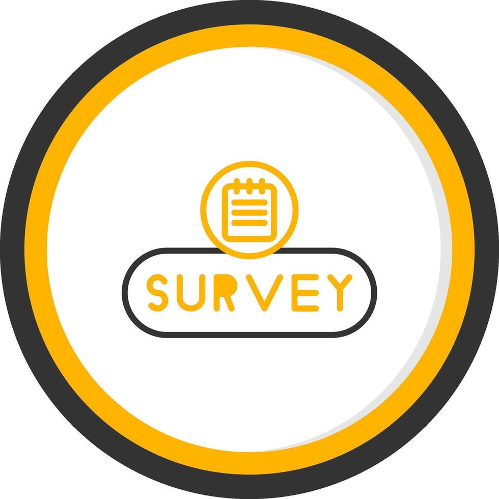 Start Survey Button Line Two Color Circle vector