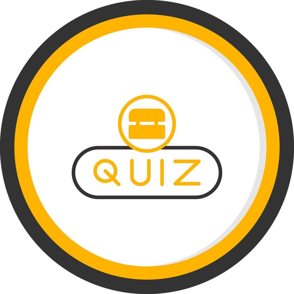 Take Quiz Button Line Two Color Circle vector