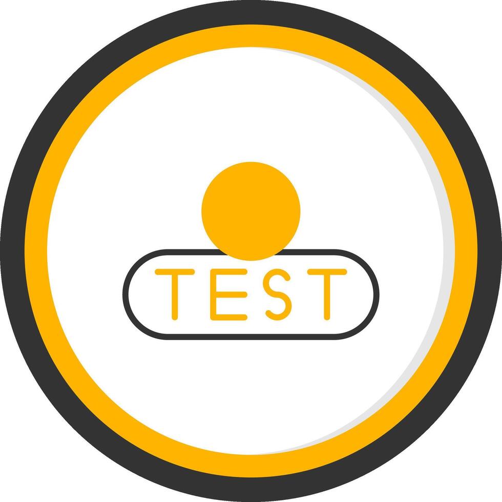 Start Test Button Line Two Color Circle vector