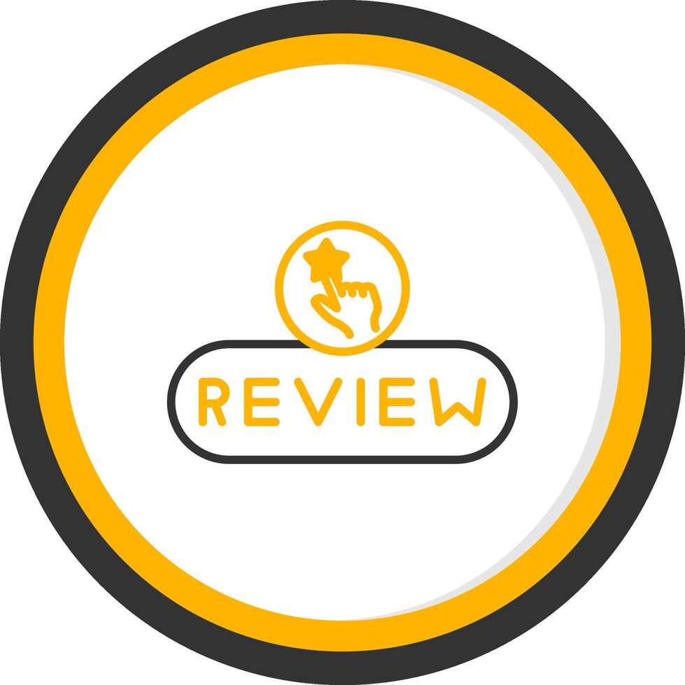 Leave Review Button Line Two Color Circle vector