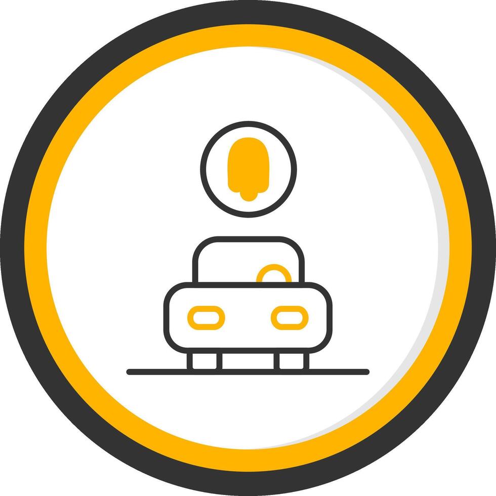 Rust Proof Paint Primer Line Two Color Circle vector