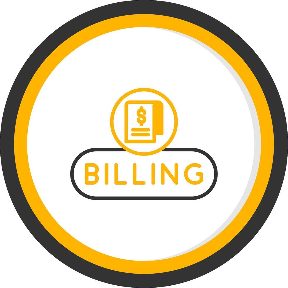 Billing Details Button Line Two Color Circle vector