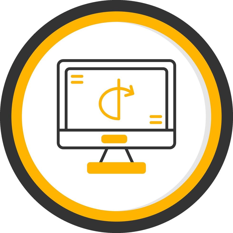 OAuth API Login Gateway Line Two Color Circle vector