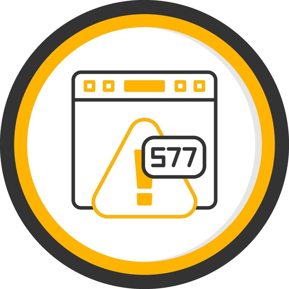 Error 577 Route Configuration Error Line Two Color Circle vector