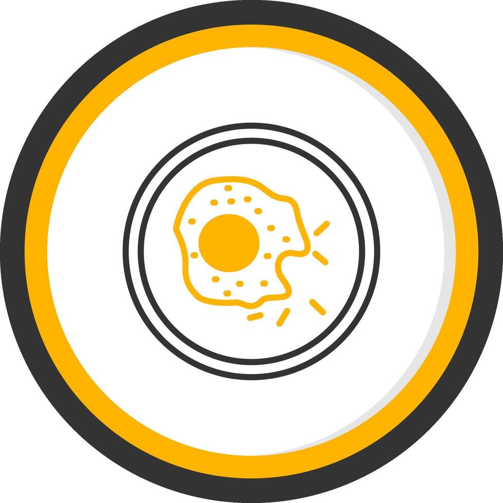 Chryseobacterium indologenes Yellow Pigment Bacteria Line Two Color Circle vector