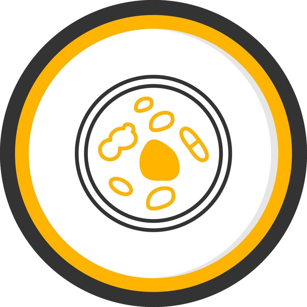 Azotobacter vinelandii Nitrogen Fixing Soil Bacterium Line Two Color Circle vector
