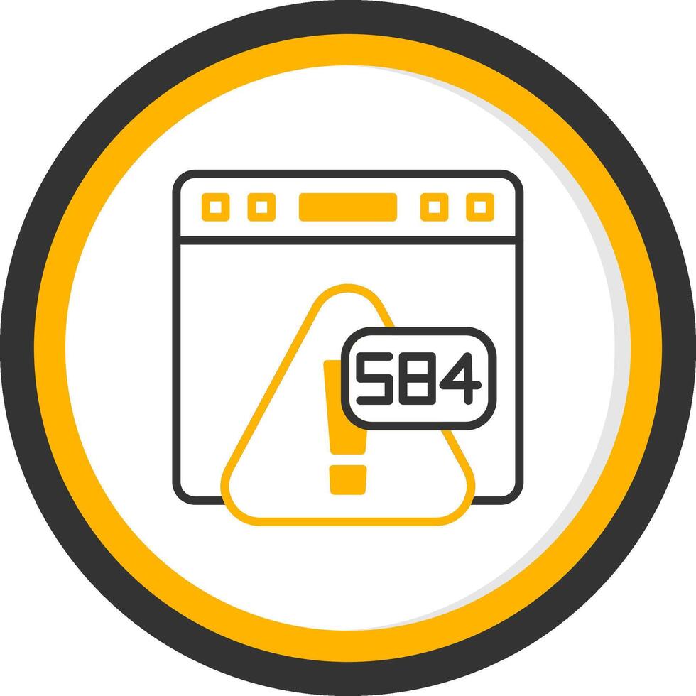 Error 584 Authentication Cookie Invalid Line Two Color Circle vector