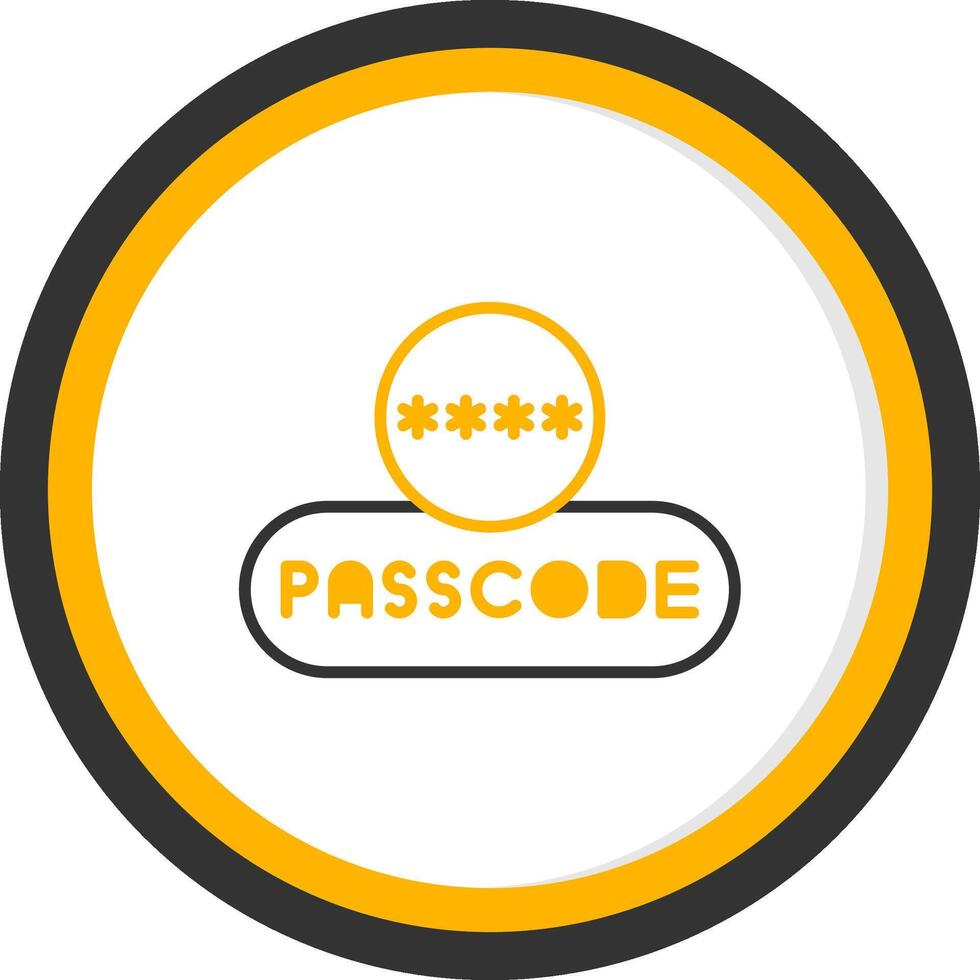 Enter Passcode Button Line Two Color Circle vector