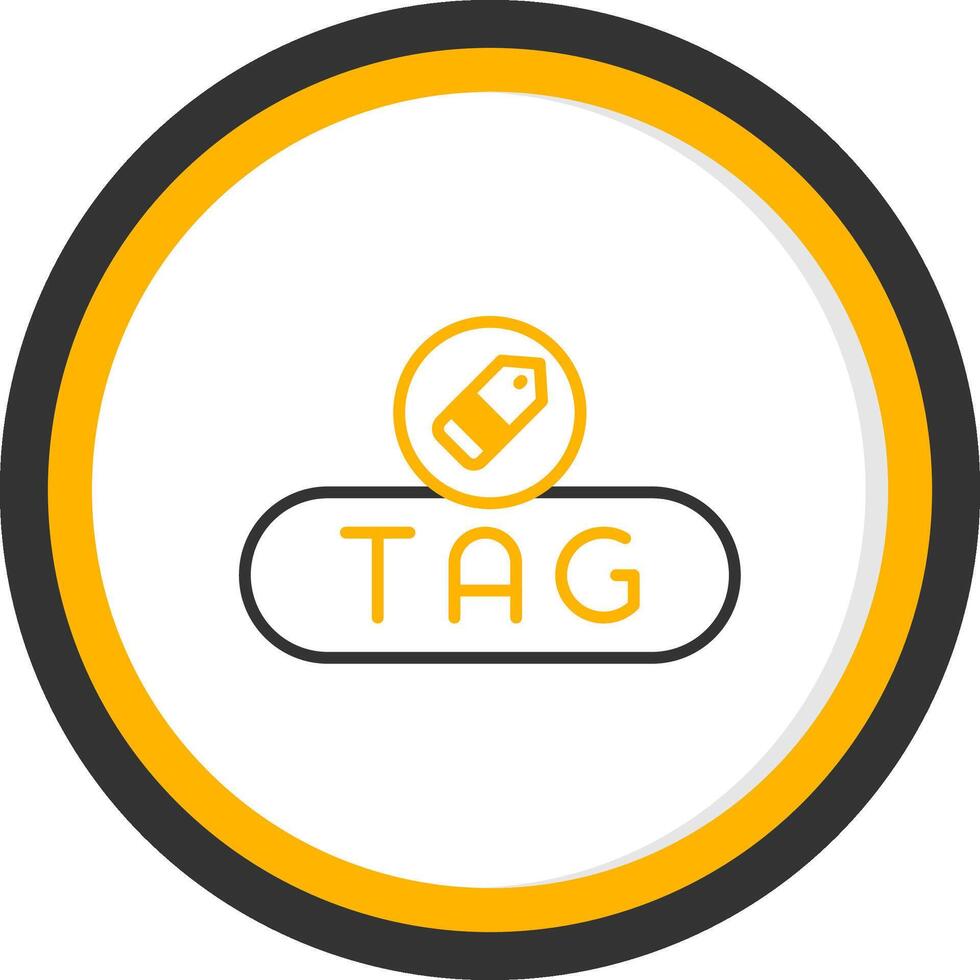 Apply Tag Button Line Two Color Circle vector
