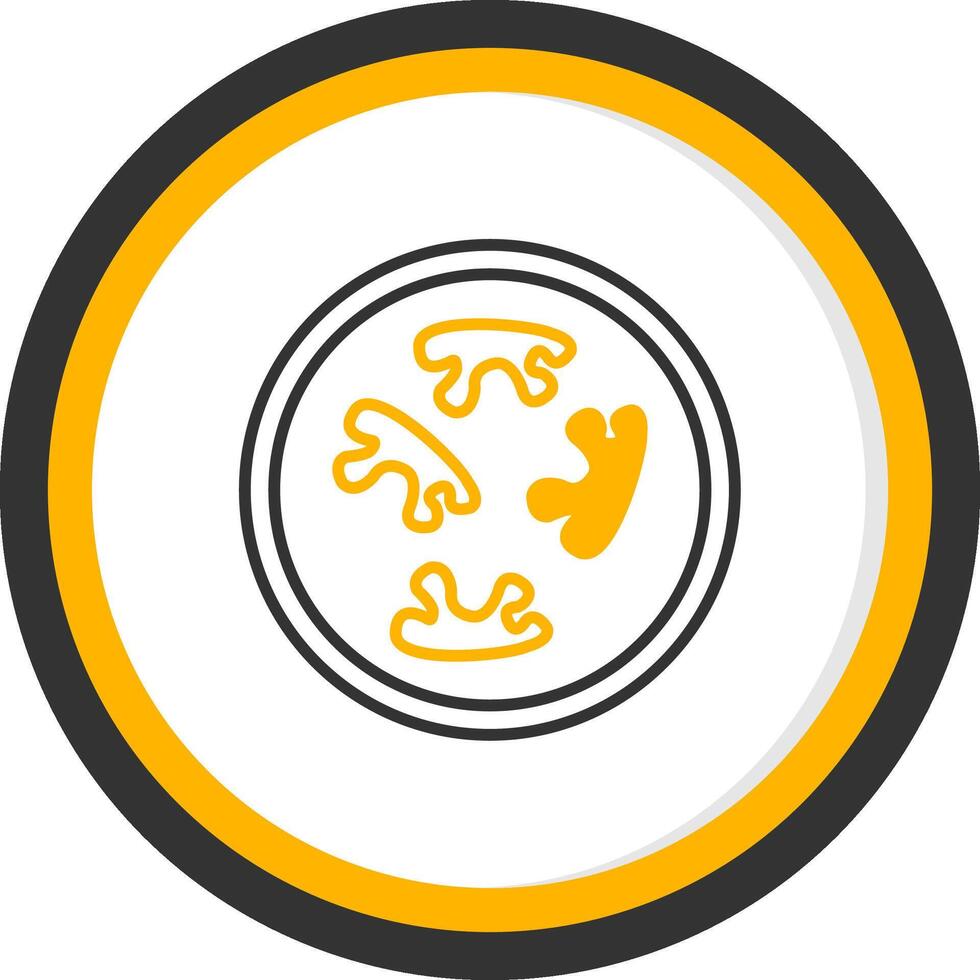 Bifidobacterium breve Infant Gut Microbe Line Two Color Circle vector