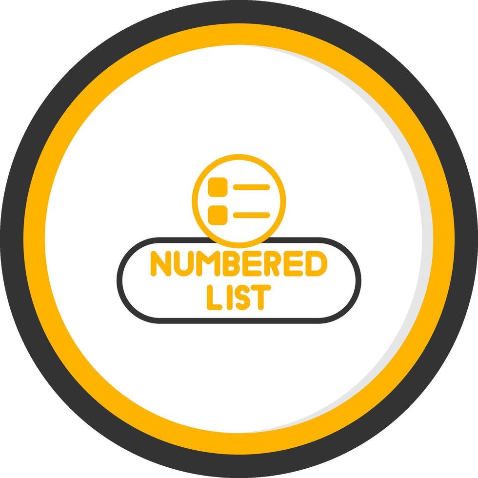 numerado lista palanca botón línea dos color circulo vector