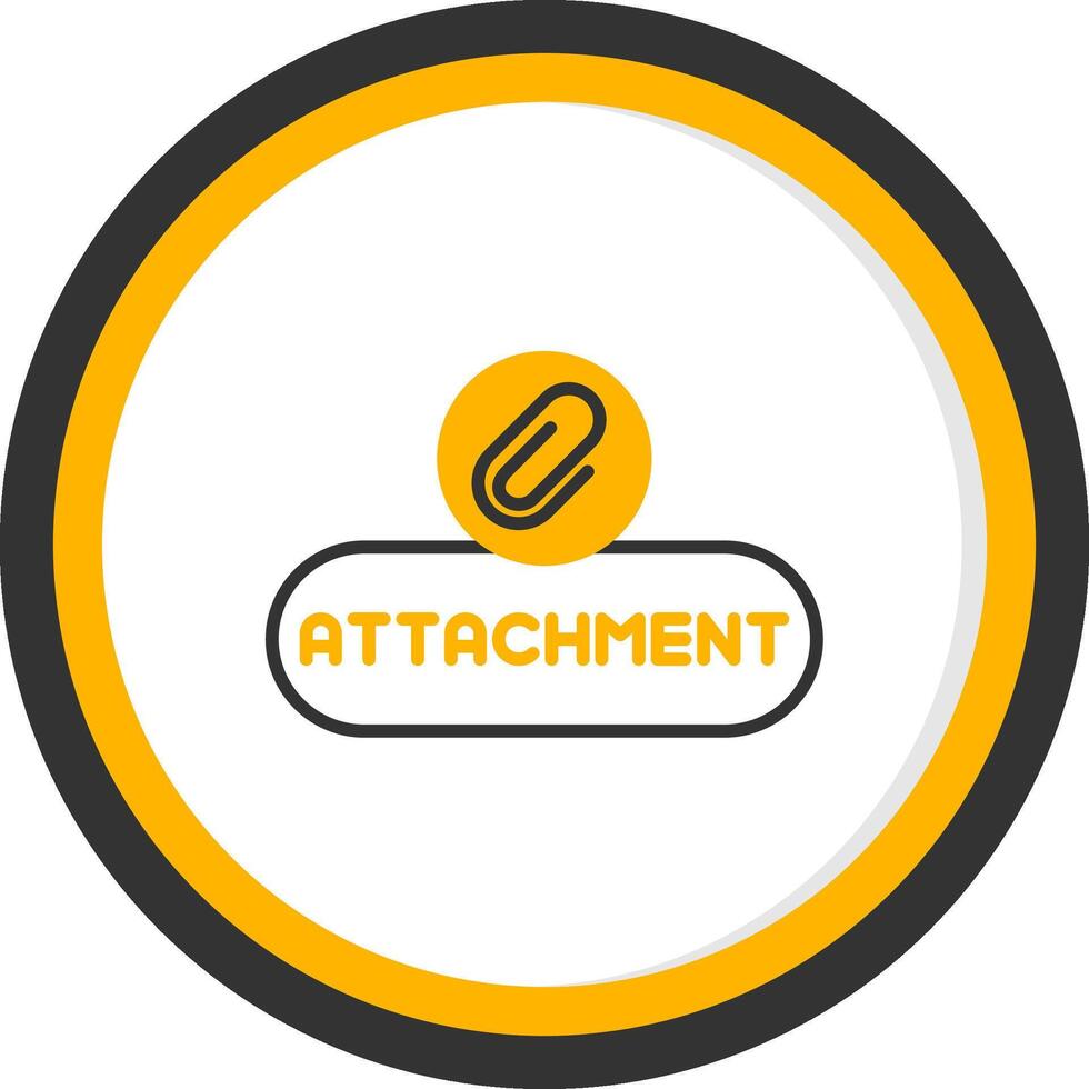 Add Attachment Button Line Two Color Circle vector