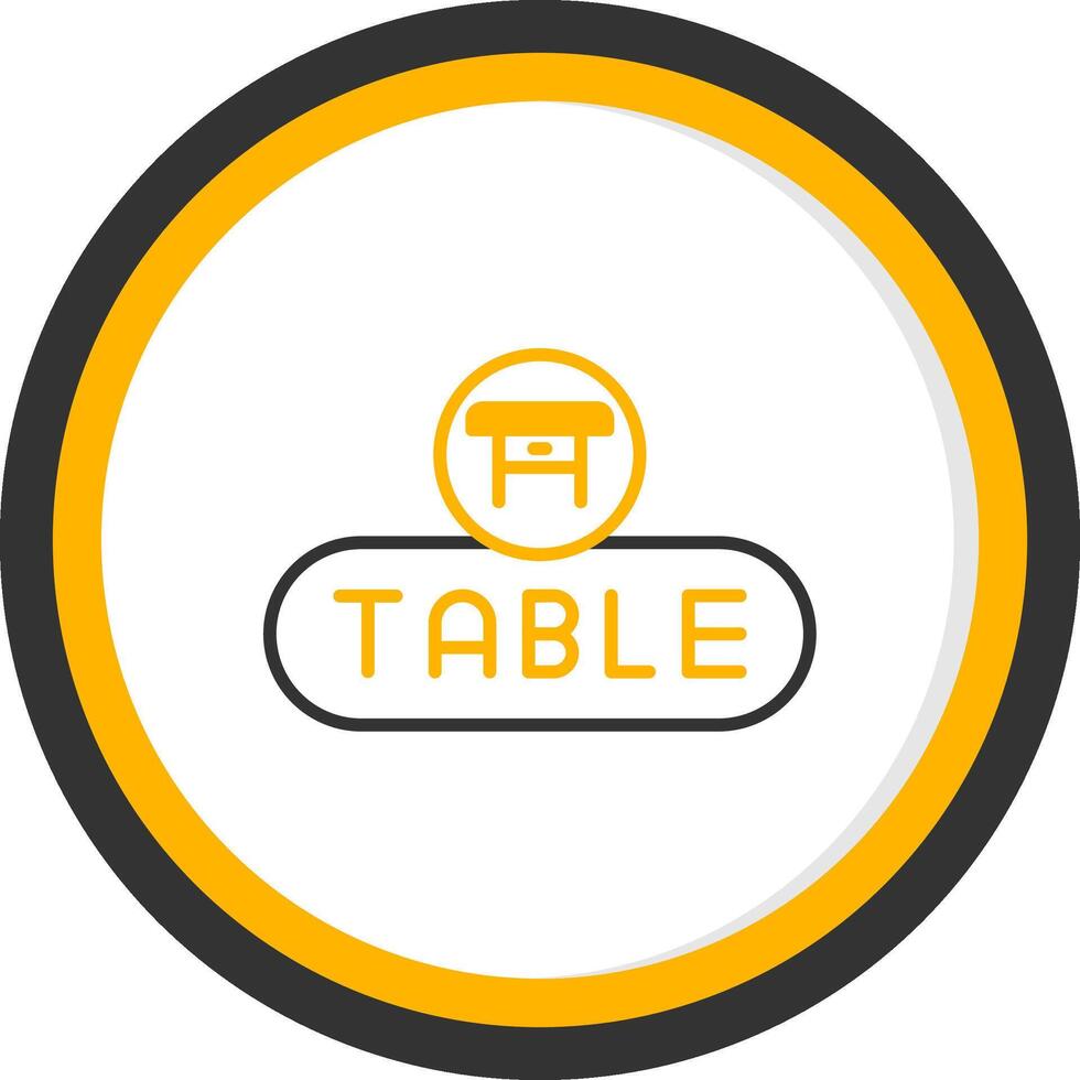 Create Table Button Line Two Color Circle vector