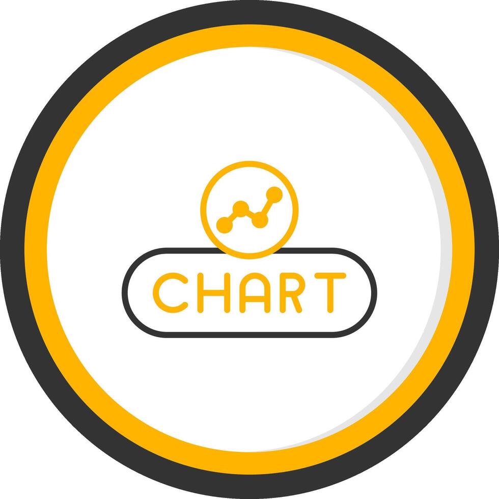 Insert Chart Button Line Two Color Circle vector