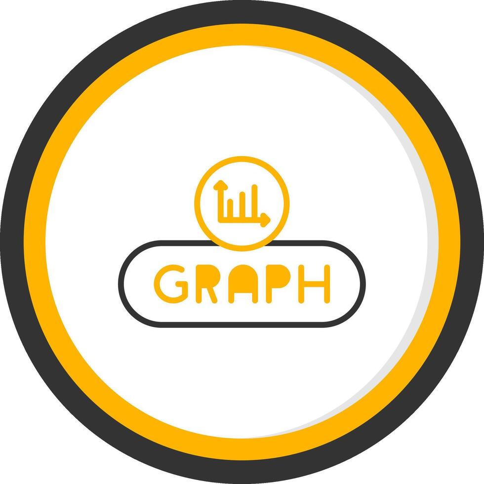 Generate Graph Button Line Two Color Circle vector