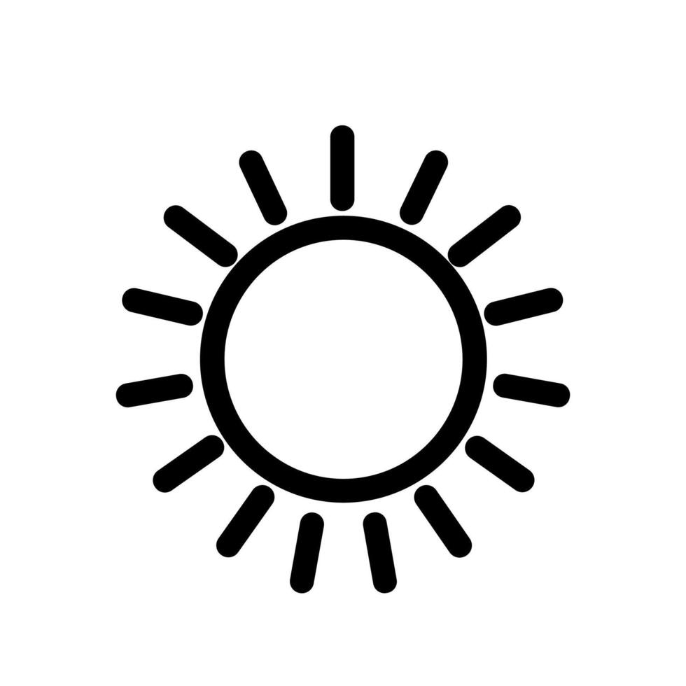 Simple Line Sunburst Sun Symbol Design Element Icon vector