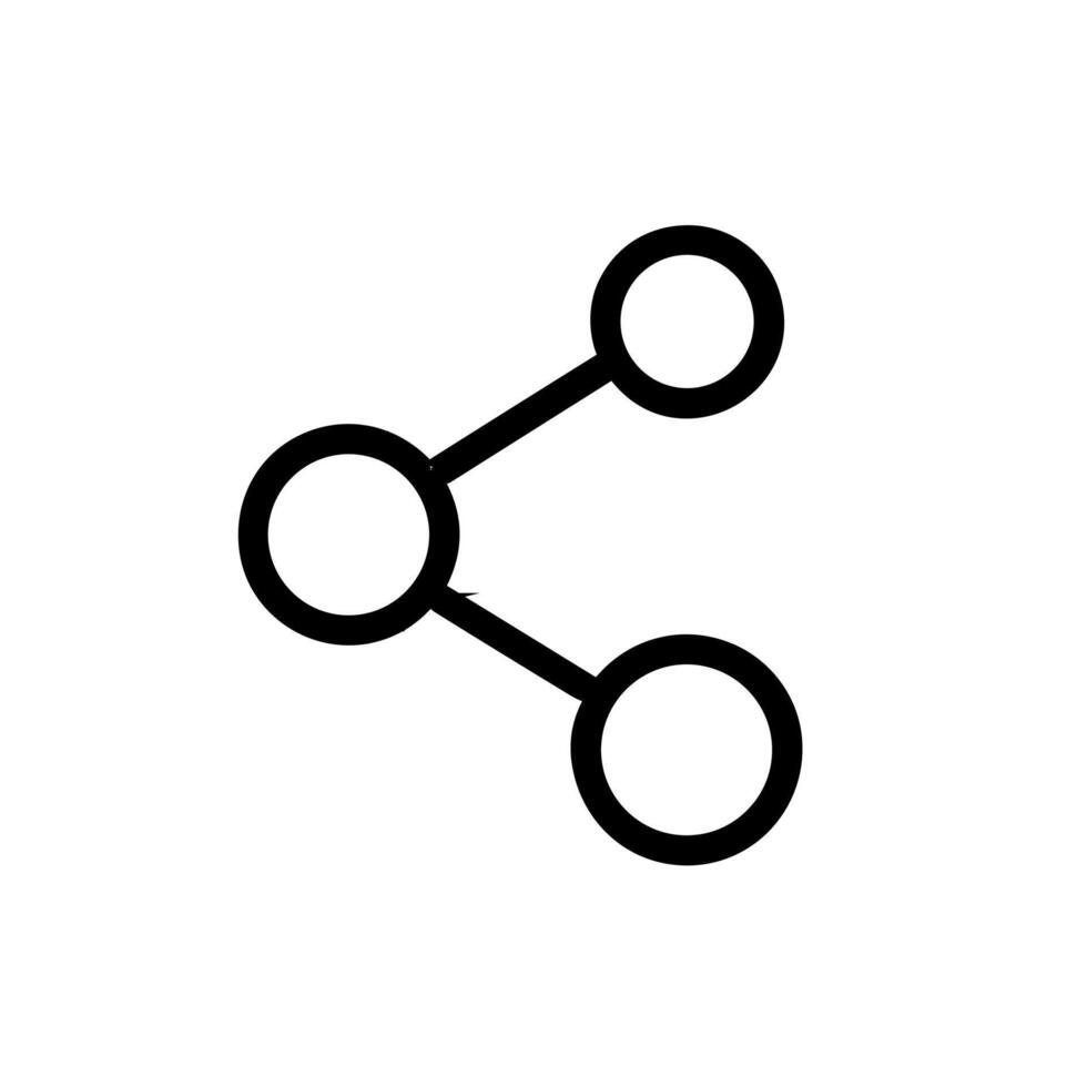 Minimalist Outline Share Connection Symbol Simple Interface Icon Design vector
