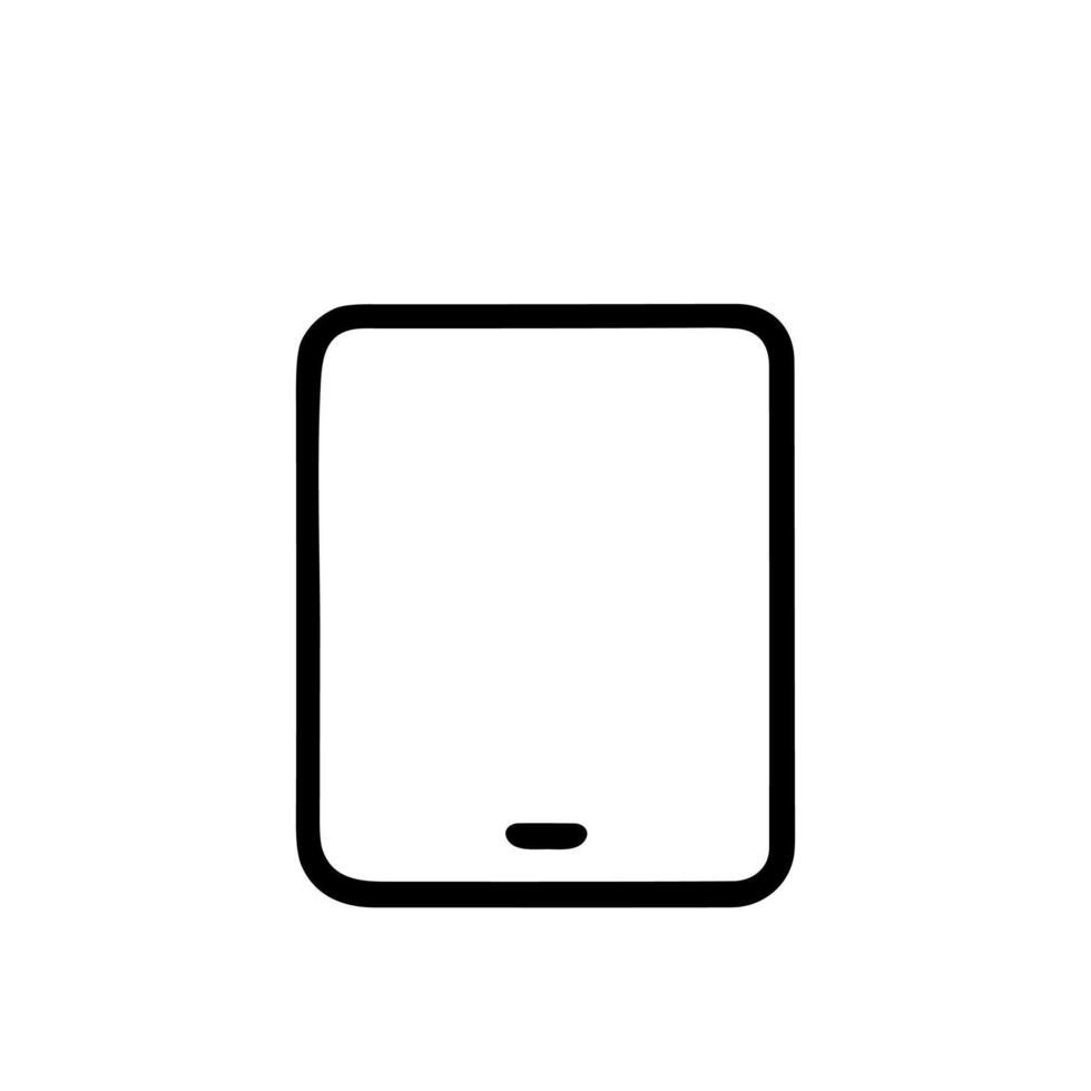 Simple Outline Smartphone Icon, Minimalist Design, Communication and Technology vector