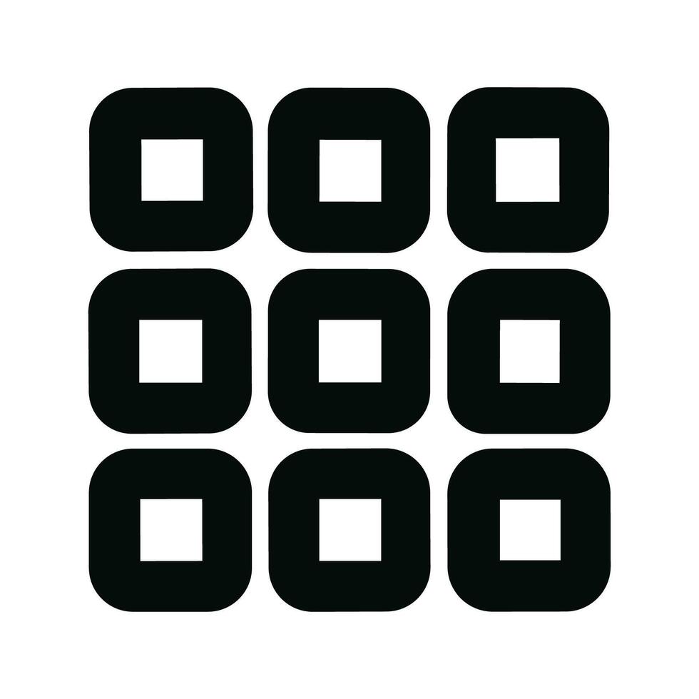 Outline Simple Grid Application Interface User Menu Icon Element vector