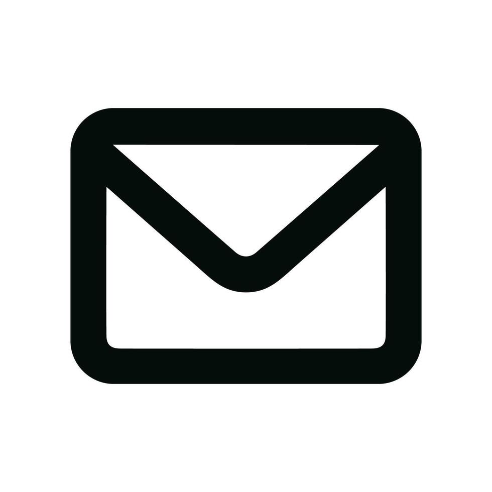 Minimalist Line Art Mail Envelope Symbol Simple Message Icon Design vector